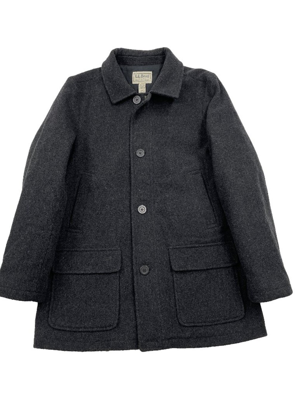L.L.Bean Gray Wool Thinsulate Winter Car Coat Jacket Large Tall Men’s LT